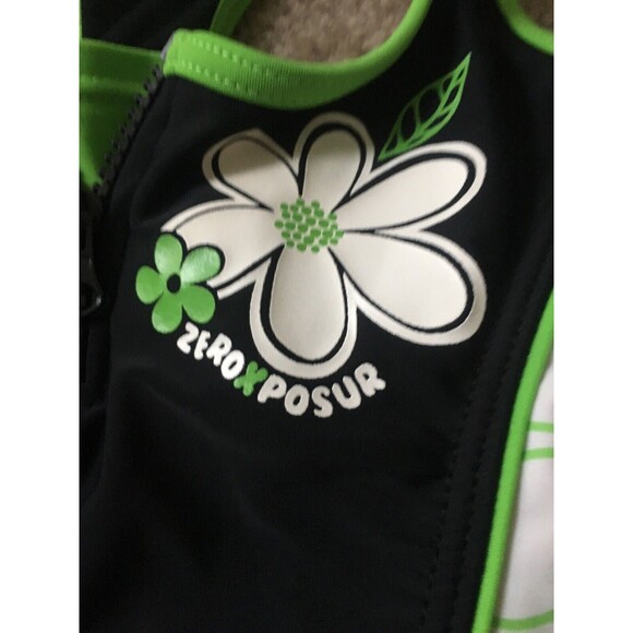 ZeroXPosur Girls Floral Print Swimsuit Floral Printed Sides Size 12 - Picture 6 of 10